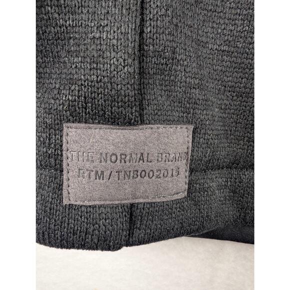 The Normal Brand Lincoln Black Men's Knit Fleece Lined Full Zip Jacket Size XXL - Picture 3 of 8